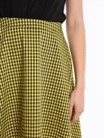 A-line gingham skirt