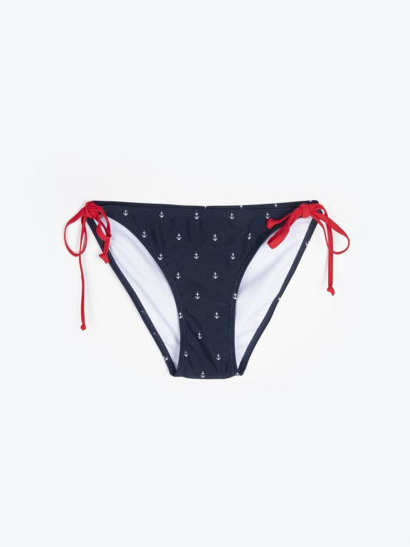 Bikini bottom with anchor print