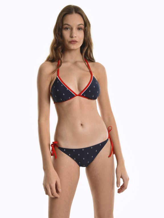Bikini bottom with anchor print
