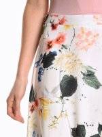 A-line midi skirt with floral print