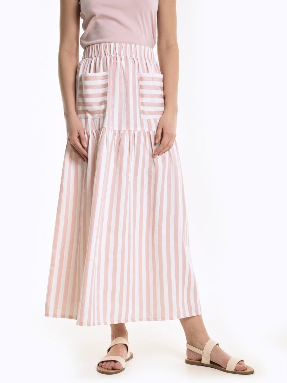 Striped maxi skirt
