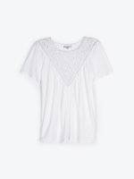 Viscose t-shirt with lace