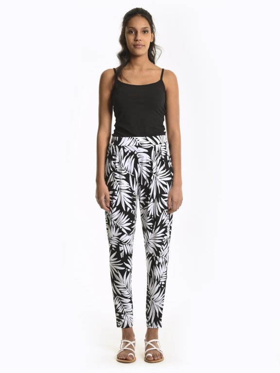Flower print palazzo trousers