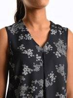 Printed sleeveless blouse