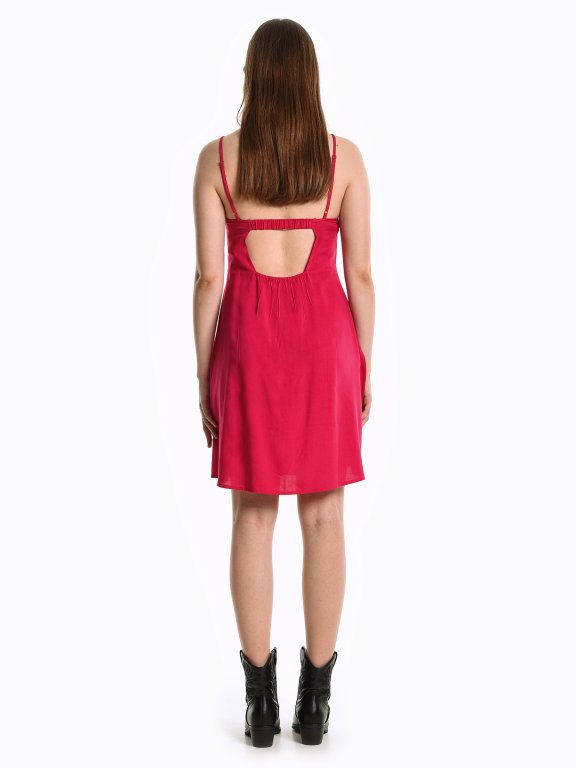 Viscose dress with open back