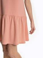 Knit dress with ruffle skirt