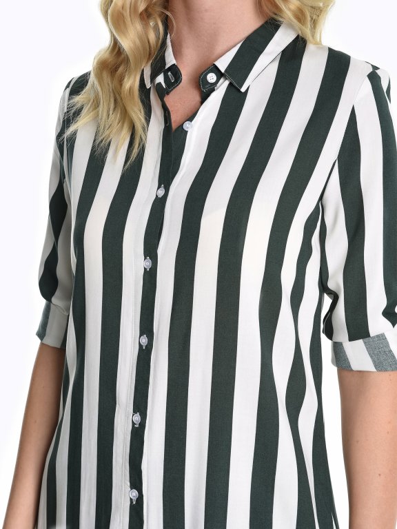 Longline striped shirt