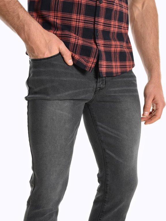Basic straight slim  fit jeans