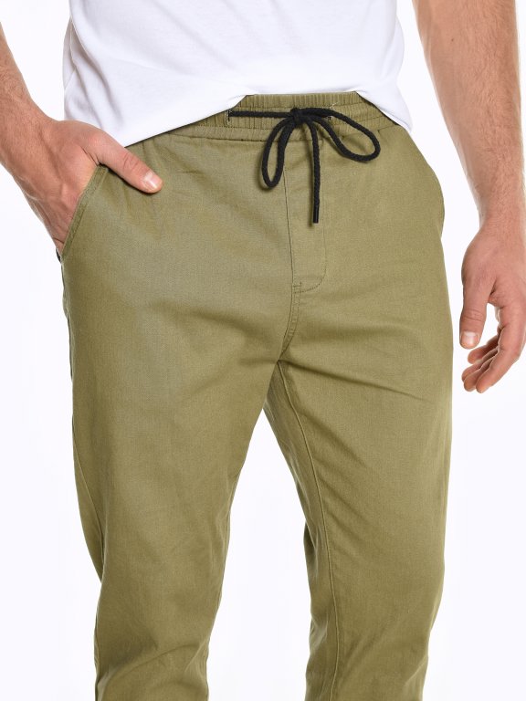 Jednofarebné strečové nohavice
