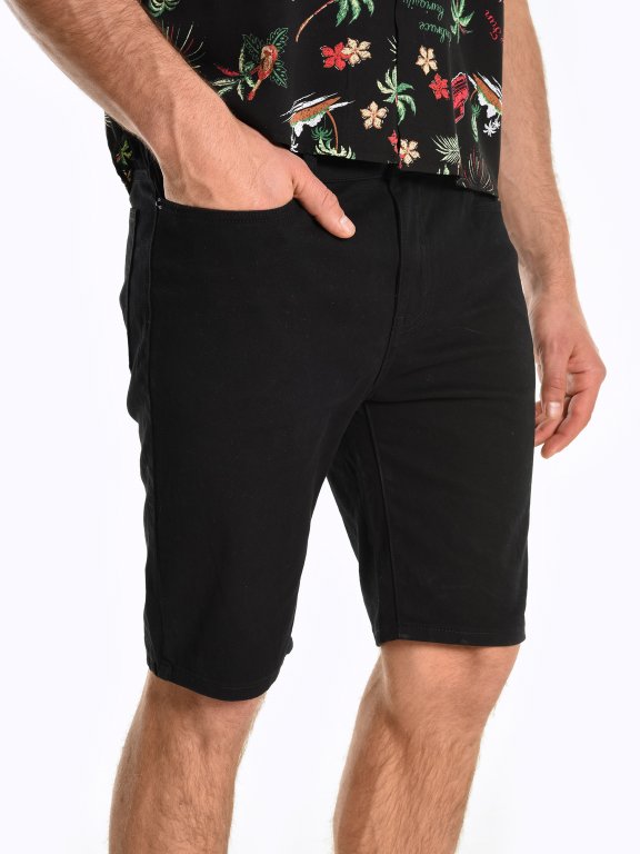 Straight fit stretch shorts