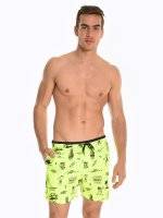 Plavecké šortky s tropickou potlačou