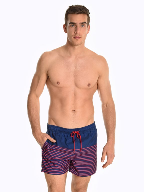 Pruhované plavecké šortky