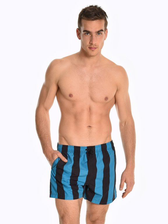 Pruhované plavecké šortky