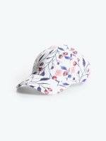 Baseball cap with floral print