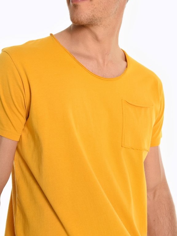 Základné tričko slim fit s náprsným vreckom
