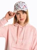 Baseball cap with floral print