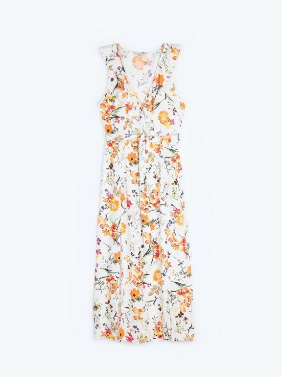 Maxi floral print dress