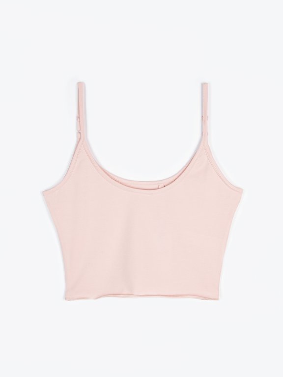 Basic crop tank with sliders