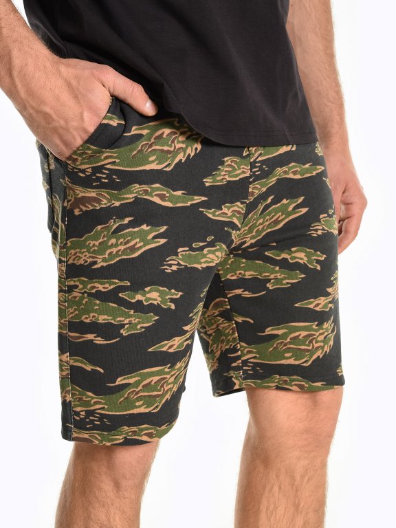 Camo print shorts