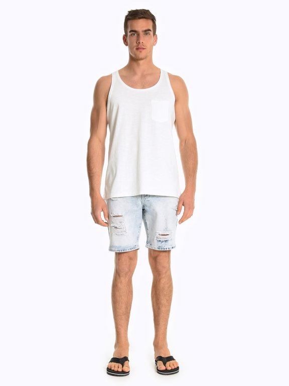 Tank with chest pocket