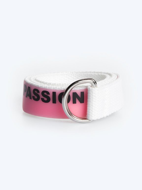 Textile belt with neon detail