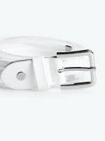 Plastic belt with silver buckle