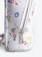 Mini batoh s kvetinovou potlačou