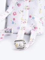 Mini backpack with floral print