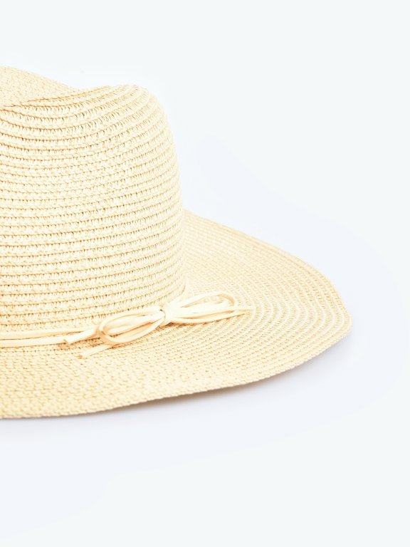 Panama hat with ribbon