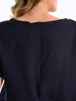 Basic viscose v-neck blouse