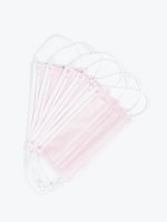 3-ply pink disposable face mask (5 pcs)