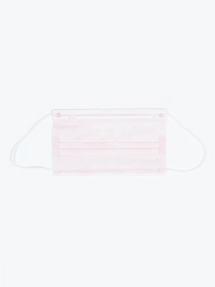 3-ply pink disposable face mask (5 pcs)