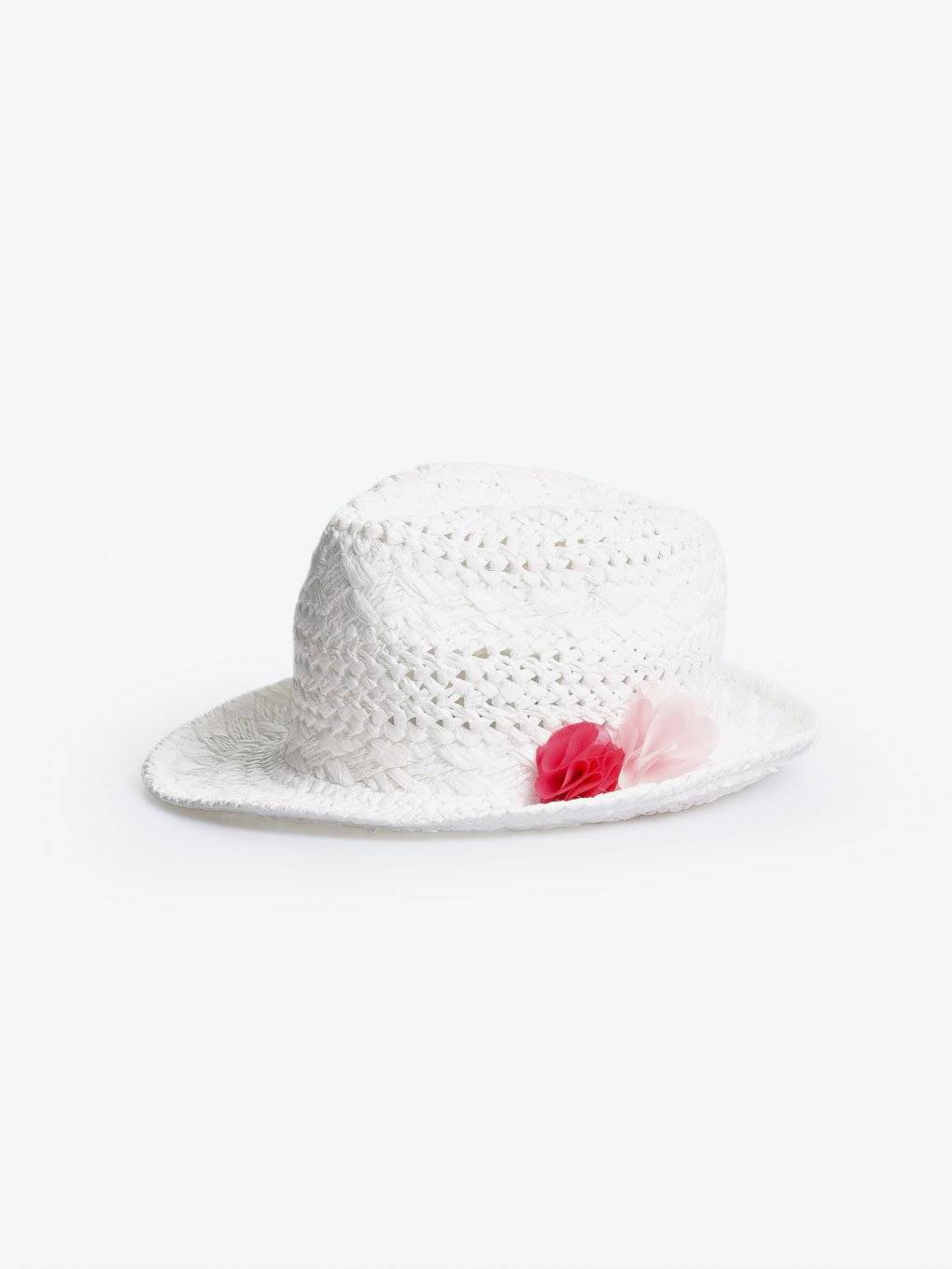 Fedora hat with flowers