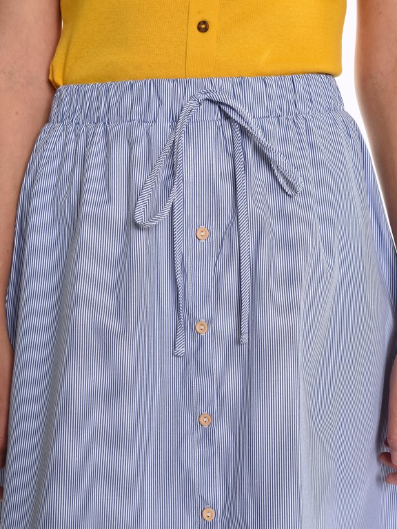 Button down midi skirt