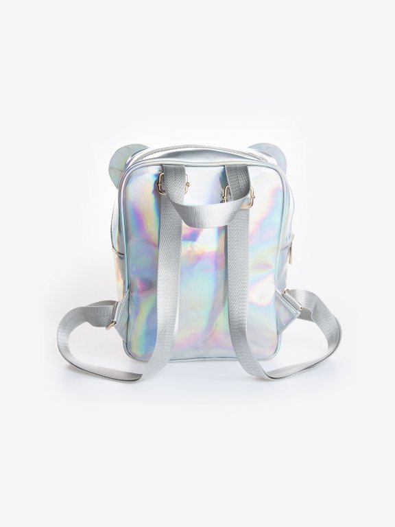 Holographic back pack with wings