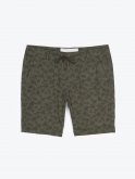 Cotton shorts with tropical print