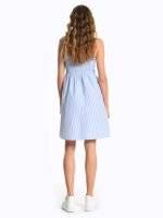 Striped dress with ruffles