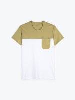 Paneled t-shirt with chest pocket