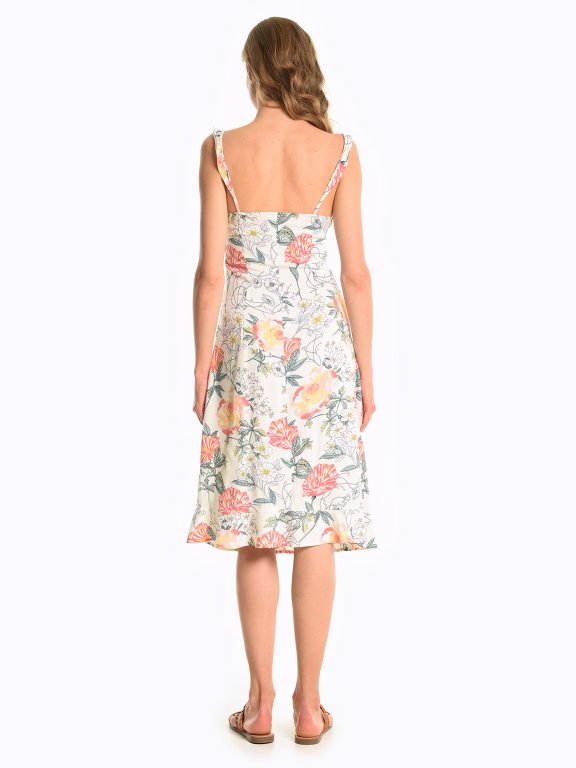 Viskózové šaty s kvetinovou potlačou