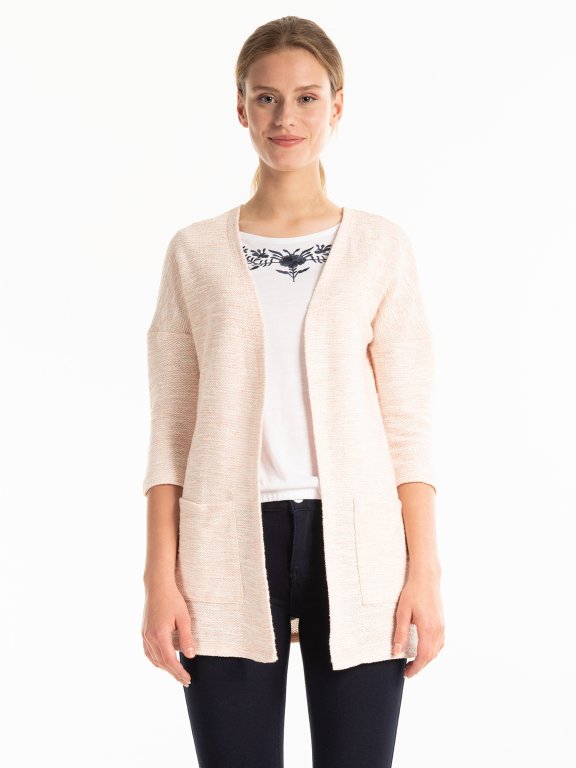 PROLONGED CARDIGAN WITH POCKETS