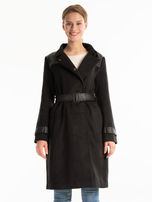 COMBINED DUSTER COAT WITH BELT