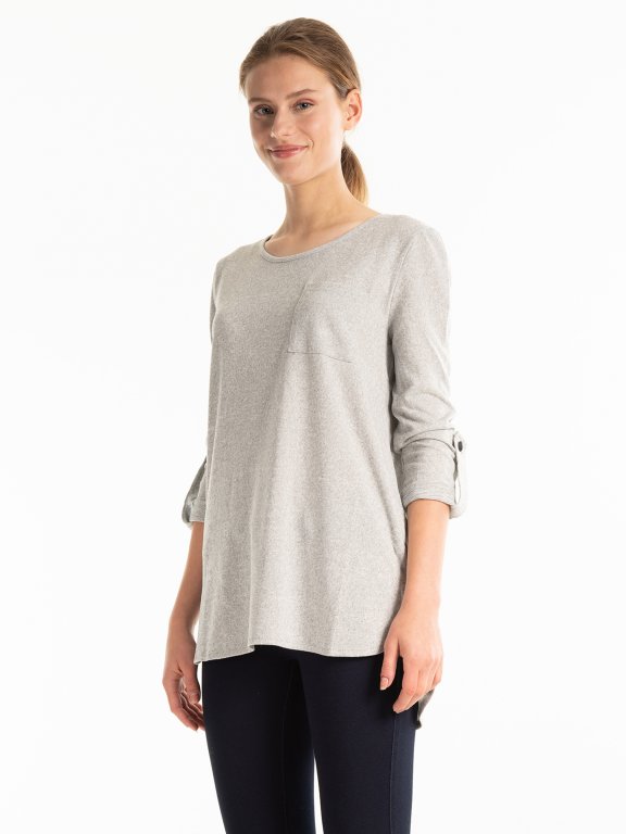 LONGLINE TOP WITH POCKET