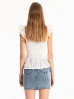 Madeira embroidery top blouse