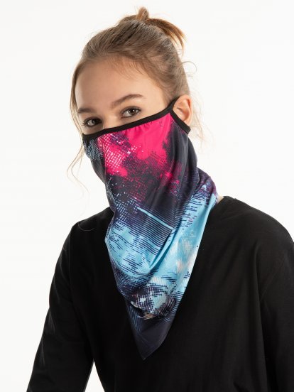 Face snood with print