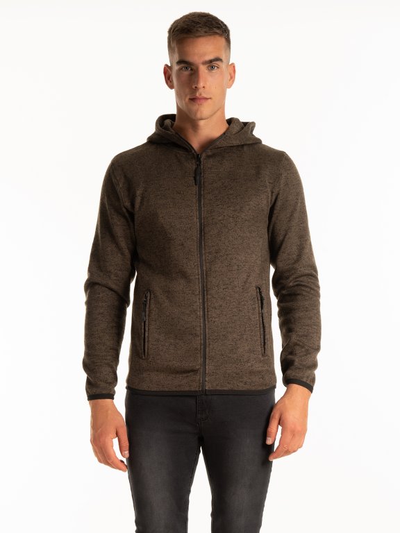 Zip-up fleece hoodie