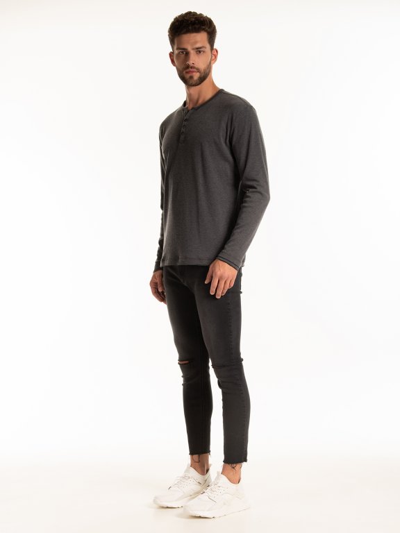 HENLEY WITH LONG SLEEVE