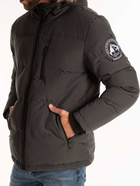 QUILTED PADDED JACKET WITH HOOD