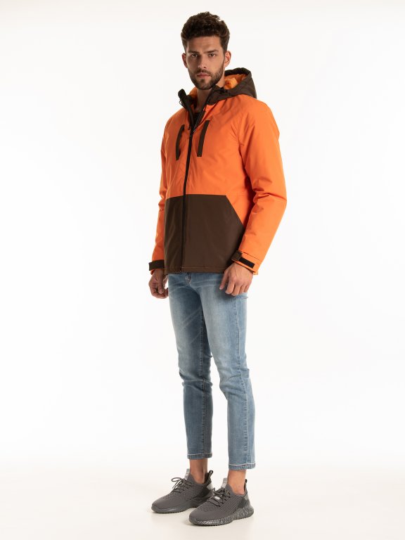 COLOR BLOCK PADDED JACKET