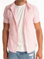 Striped cotton slim fit shirt