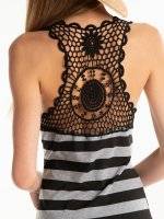 Maxi beach dress with crochet detail